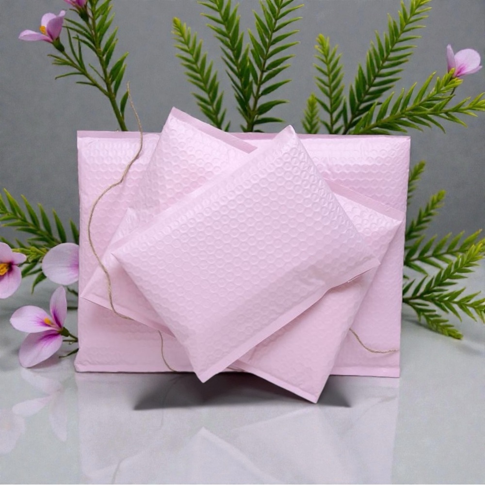 Pink 10.5”x16” Poly Bubble Mailer
